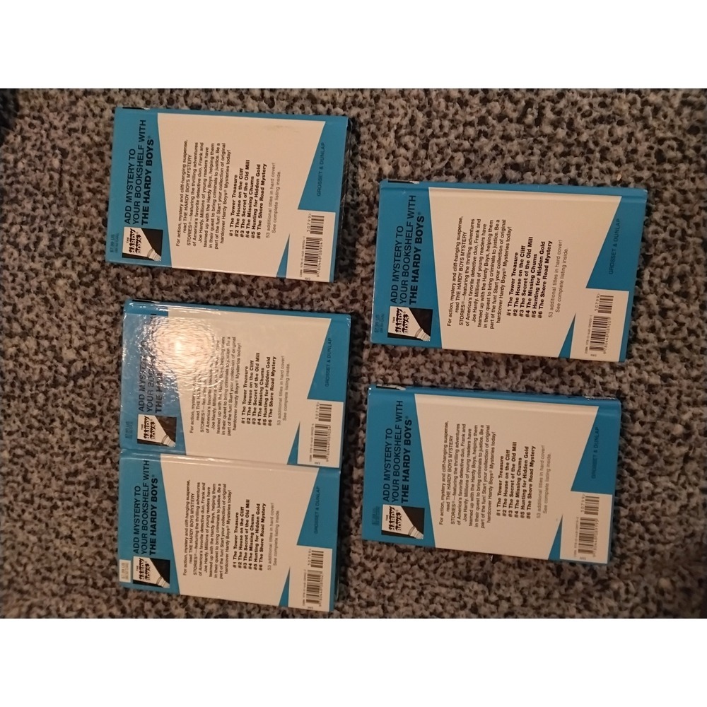 Vintage Hardy Boys Hardcover Book Lot of 5 Franklin W Dixon - Picture 5 of 5